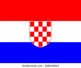 Croatia national flag symbol. Vector illustration.