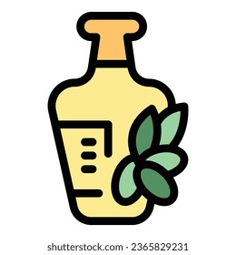 Croatia olive oil bottle icon outline vector. Sea landmark. Map city color flat