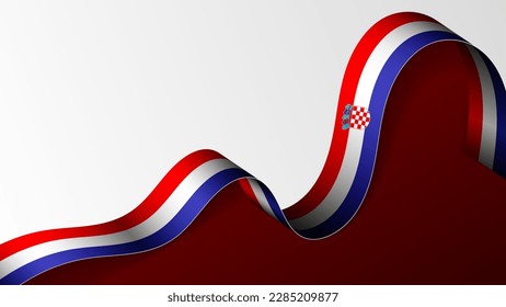 Croatia ribbon flag background. Element of impact for the use you want to make of it.