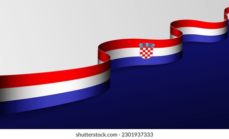 Croatia ribbon flag background. Element of impact for the use you want to make of it.