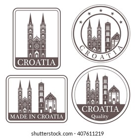 Croatia. Rubber and stamp
