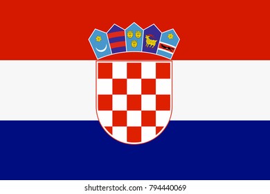 Croatia state flag. Vector illustration.