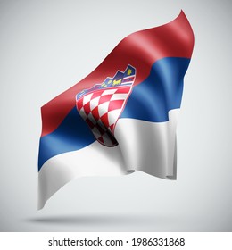 Croatia, vector 3d flag isolated on white background