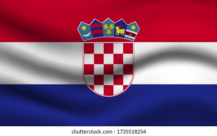 Bandera vectorial de Croacia. Ilustración vectorial.