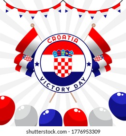 Croatia Victory Day Vector Illustration