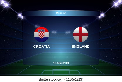 Croatia vs England football scoreboard broadcast graphic soccer template