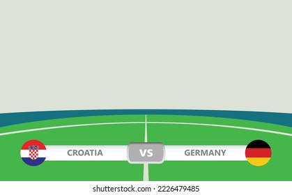 Croatia vs Germany football match preview with a lower third.