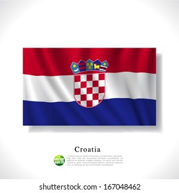 Croatia waving flag isolated against white background, vector illustration 