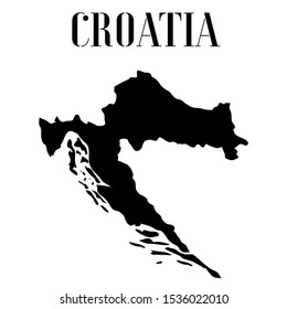 Croatia, Zagreb outline world map silhouette vector illustration, creative design background, national country flag, design element, symbols from countries all continents set. 