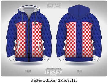 Croata xadrez padrão design, ilustração, fundo têxtil para t-shirt de esportes, camisa de camisa de futebol mockup para o clube de futebol.
