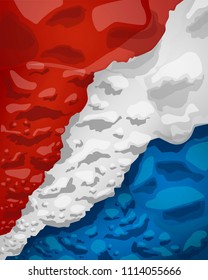Croatian flag of clouds of smoke, vector illustration