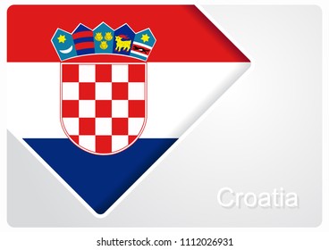 Croatian flag design background layout. Vector illustration.