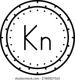 Croatian Kuna Illustration vector Icon Design