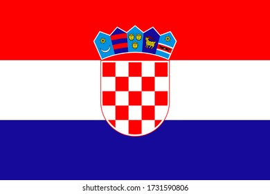 Croatian national flag vector illustration