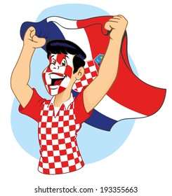 Croatian supporter vibrating 