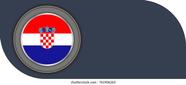 croatian vector flag illustration. eps10.