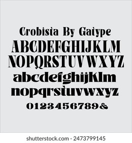 Crobista is a versatile font with a clean, sleek shape. The overall typeface is strong to bring order and harmony between letters. Best used as Instagram, poster, web design, magazine, logo or product
