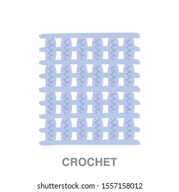 Crochet flat icon on white transparent background. You can be used crochet icon for several purposes.