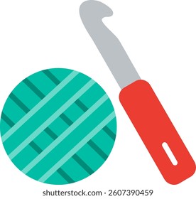 Crochet Flat Illustration Vector Design