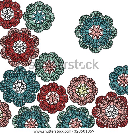 Crochet flowers. Mandala.
