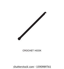 Crochet hook icon. Can be used for logos, banners, flyers, stickers and posters