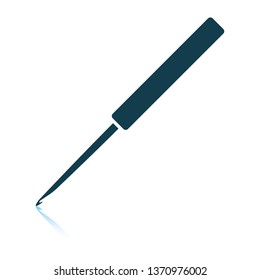 Crochet hook icon. Shadow reflection design. Vector illustration.