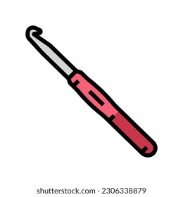 crochet hook knitting wool color icon vector. crochet hook knitting wool sign. isolated symbol illustration svg