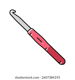crochet hook knitting wool color icon vector. crochet hook knitting wool sign. isolated symbol illustration