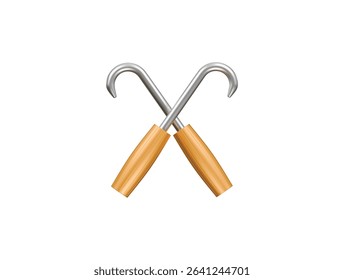 crochet icon 3d illustration render