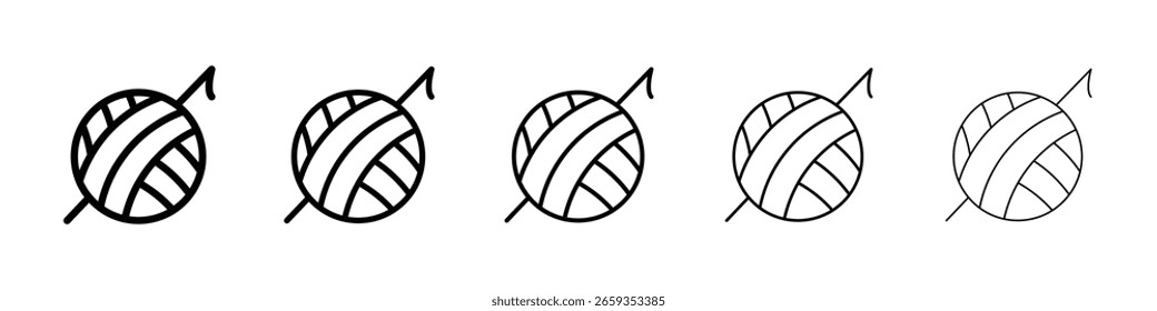 Crochet icon filled flat sign concept for web design.