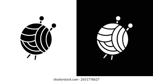 Crochet icon of a flat style vector