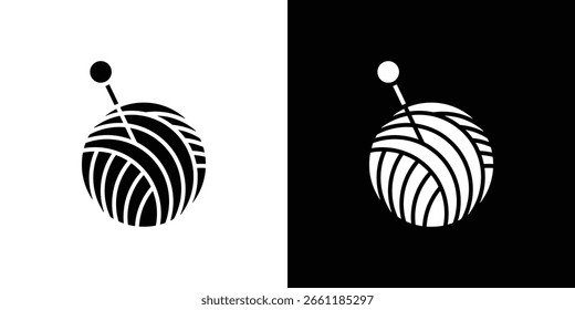 Crochet icon of a flat style vector