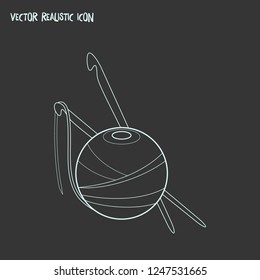 Crochet icon line element. Vector illustration of crochet icon line isolated on clean background for your web mobile app logo design.