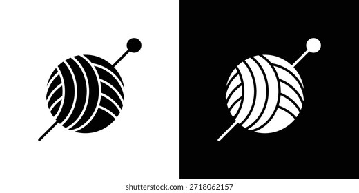 Icono de ganchillo. Pictograma simple de alta calidad. Estilo sólido moderno