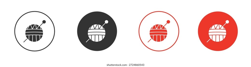 Símbolo de icono de ganchillo. Diseño simple y plano para Web o App móvil. Logotipo de Ilustración vectorial mínima.