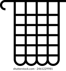 crochet icon. Thin linear style design isolated on white background