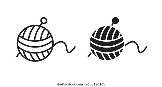 Diseño de Vector de icono de ganchillo. conjunto de iconos web