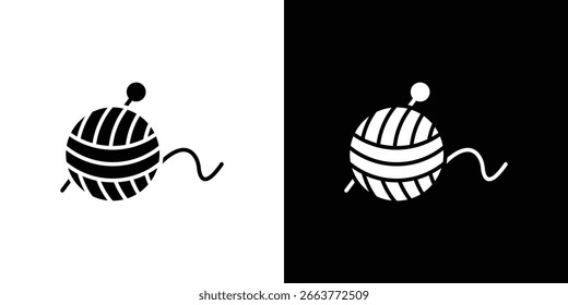 Ilustración vectorial de iconos de ganchillo - Colección de iconos vectoriales de estilo negro de alta calidad