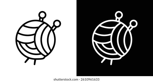 Crochet icon Vector isolated outline drawing.
