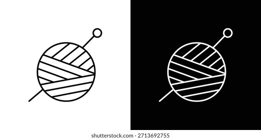 Crochet icon vector logo outline. thin line symbols