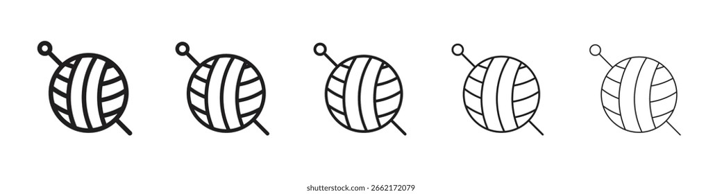 Iconos de ganchillo. diseños de iconos de Vector simples y modernos