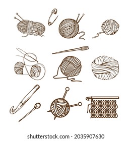 Ilustración vectorial de diseño de tejido crochet 