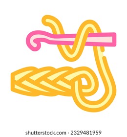 crochet knitting wool color icon vector. crochet knitting wool sign. isolated symbol illustration