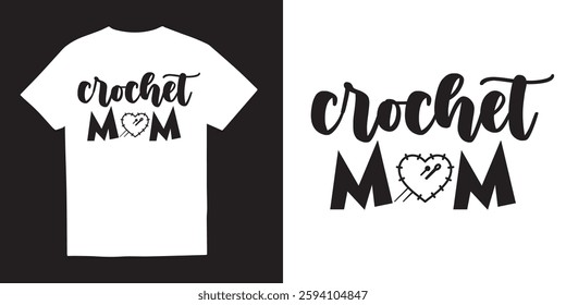 Crochet mom tshirt design, Crochet quotes design,Hook tshirt idea, Knitting vector, yarn vector, Cricut,Silhouette, crochet design bundle