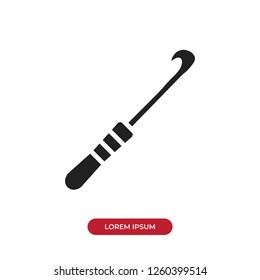 Crochet needle icon vector