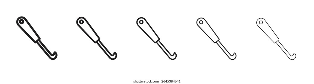 Häkelnadel Symbol, Vektorgrafik einzeln