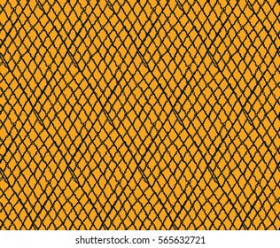 Crochet seamless pattern. Knitted or woven macrame in the bohemian style. Oriental motifs. Knitting mesh