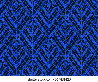 Crochet seamless pattern. Knitted or woven macrame in the bohemian style. Oriental motifs. Knitting mesh