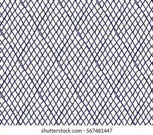 Crochet seamless pattern. Knitted or woven macrame in the bohemian style. Oriental motifs. Knitting mesh