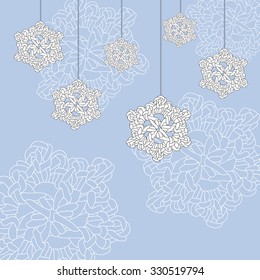 Crochet snowflakes. 